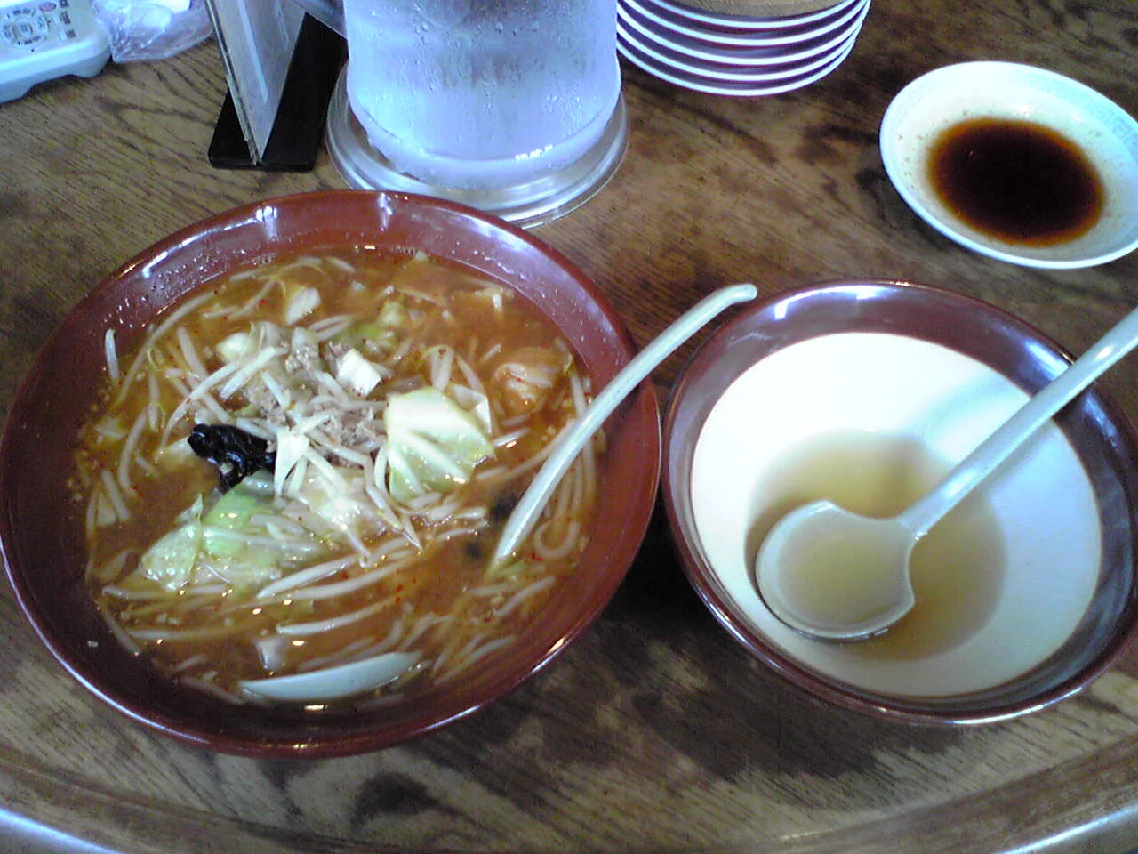 Miso ramen at Komadori, Niigata. An actual miso ramen bowl from Komadori in Nishikan-ku, Niigata; not presented as a Sapporo serving.