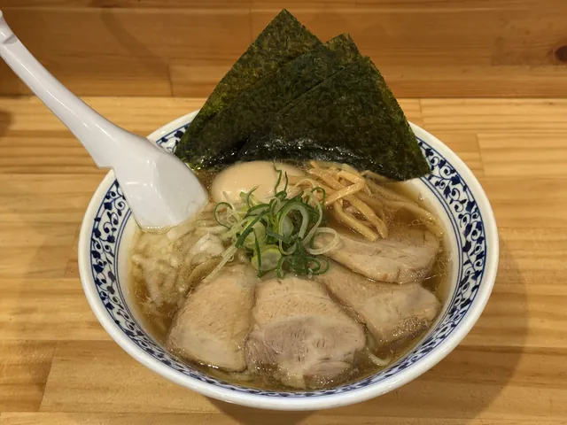 Niboshi ramen at Menya Ginboshi. An actual chashu niboshi ramen bowl at Menya Ginboshi in Narita, Chiba, as identified by its source.
