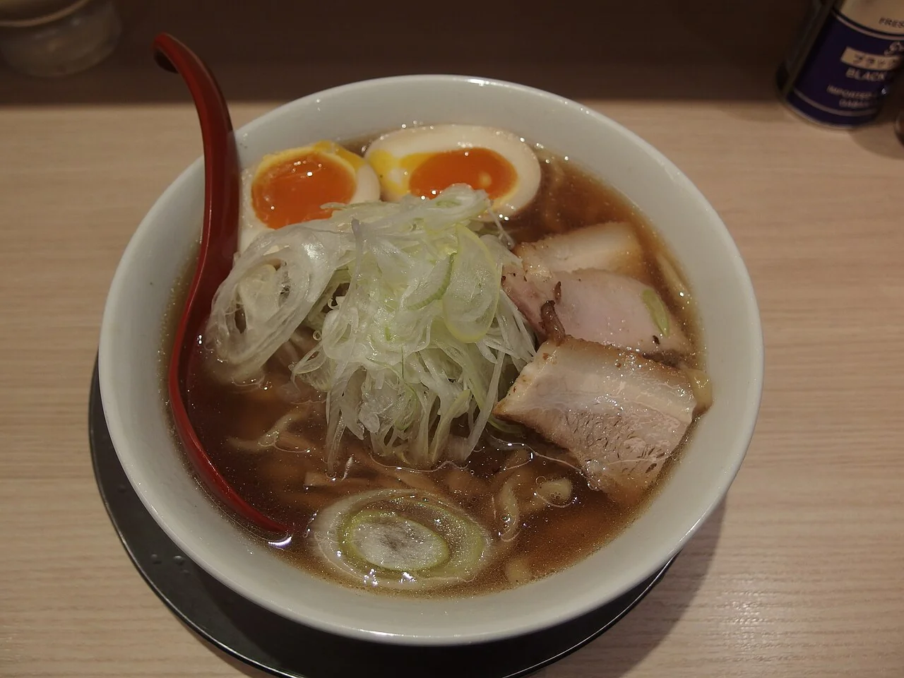 Shoyu ramen at Shichisai, Tokyo Ramen Street. An actual shoyu ramen bowl at Shichisai in Tokyo Ramen Street, at the source’s recorded date. Tokyo contains many different noodle traditions.